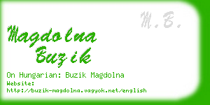 magdolna buzik business card